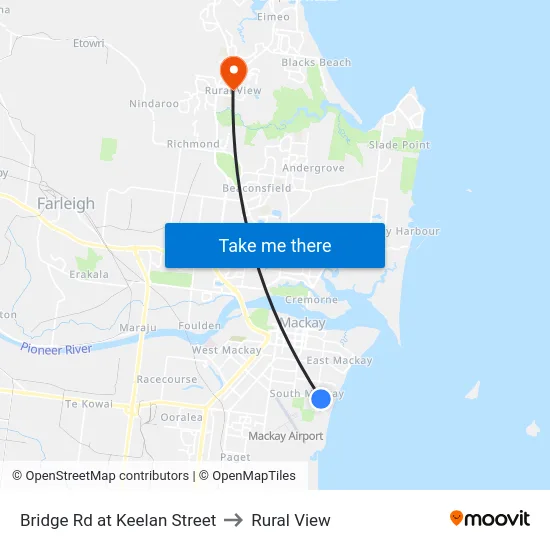 Bridge Rd at Keelan Street to Rural View map