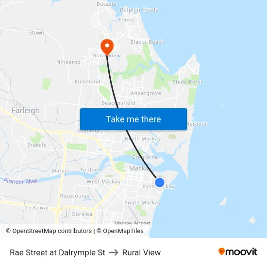 Rae Street at Dalrymple St to Rural View map