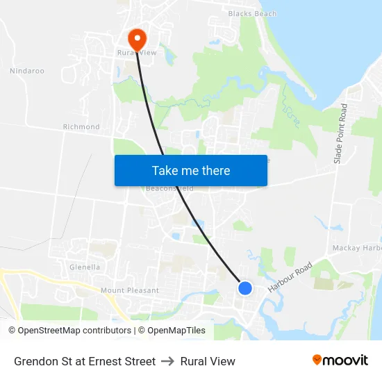 Grendon St at Ernest Street to Rural View map