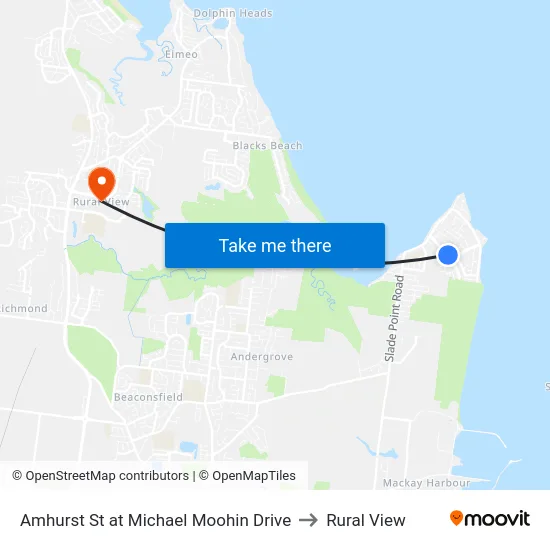 Amhurst St at Michael Moohin Drive to Rural View map