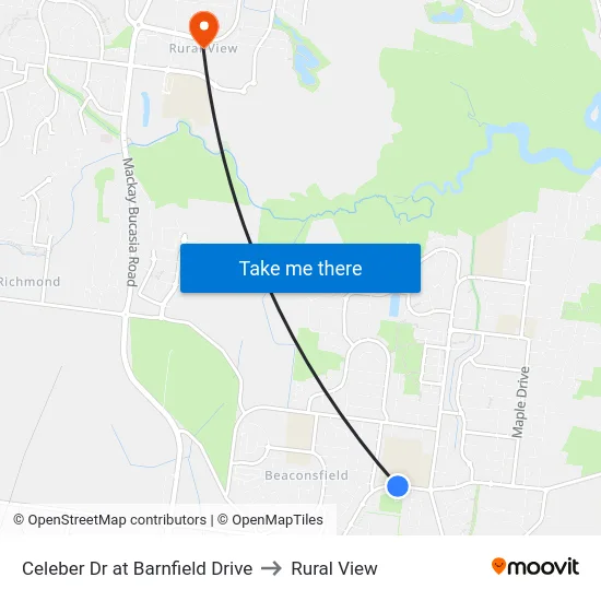 Celeber Dr at Barnfield Drive to Rural View map