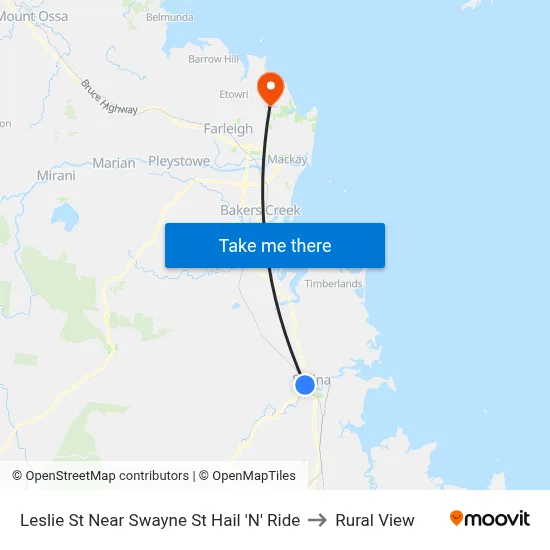 Leslie St Near Swayne St Hail 'N' Ride to Rural View map