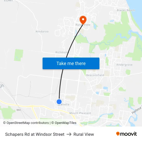 Schapers Rd at Windsor Street to Rural View map