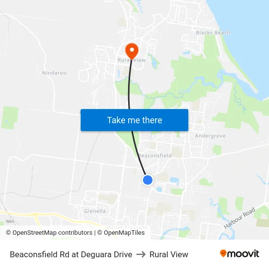 Beaconsfield Rd at Deguara Drive to Rural View map