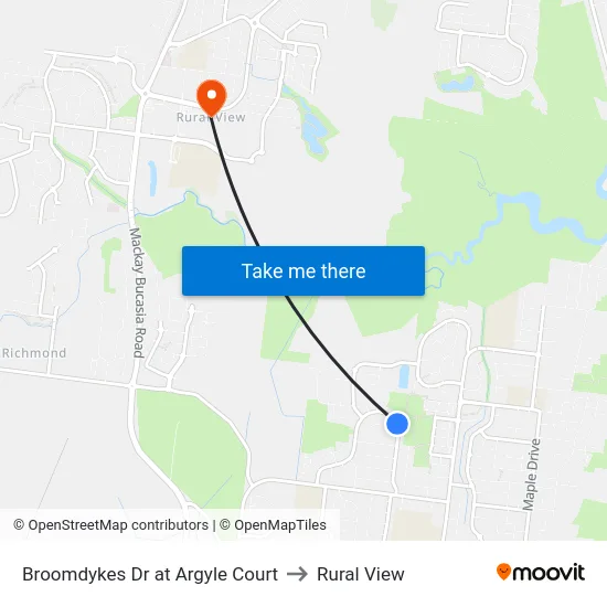 Broomdykes Dr at Argyle Court to Rural View map