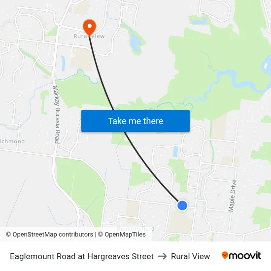 Eaglemount Road at Hargreaves Street to Rural View map