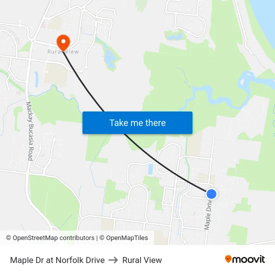 Maple Dr at Norfolk Drive to Rural View map