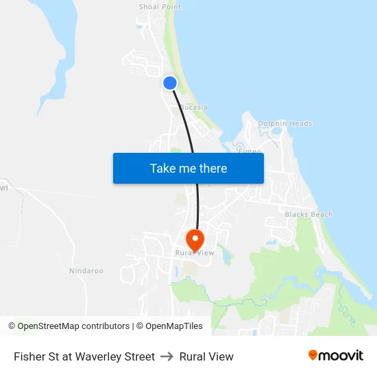 Fisher St at Waverley Street to Rural View map