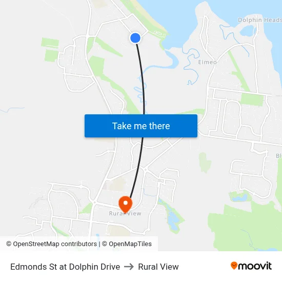 Edmonds St at Dolphin Drive to Rural View map