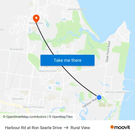 Harbour Rd at Ron Searle Drive to Rural View map