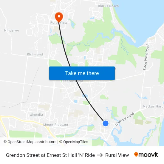 Grendon Street at Ernest St Hail 'N' Ride to Rural View map