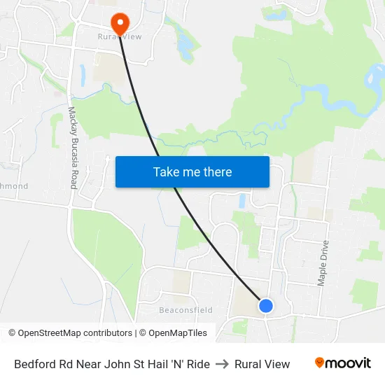 Bedford Rd Near John St Hail 'N' Ride to Rural View map