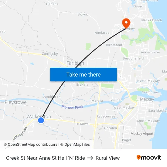 Creek St Near Anne St Hail 'N' Ride to Rural View map