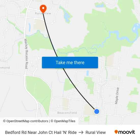 Bedford Rd Near John Ct Hail 'N' Ride to Rural View map