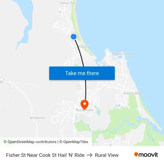 Fisher St Near Cook St Hail 'N' Ride to Rural View map