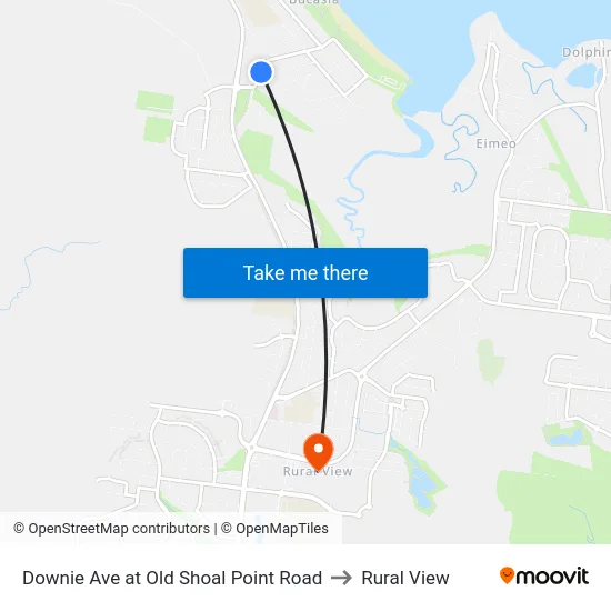 Downie Ave at Old Shoal Point Road to Rural View map