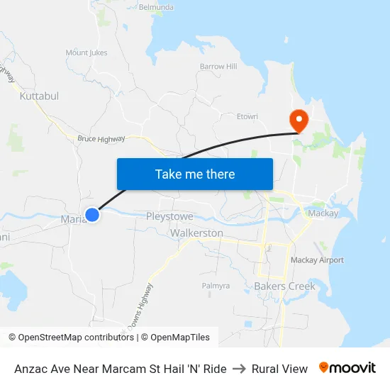 Anzac Ave Near Marcam St Hail 'N' Ride to Rural View map