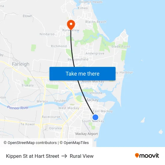 Kippen St at Hart Street to Rural View map