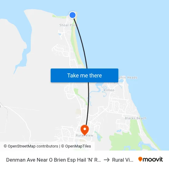 Denman Ave Near O Brien Esp Hail 'N' Ride to Rural View map