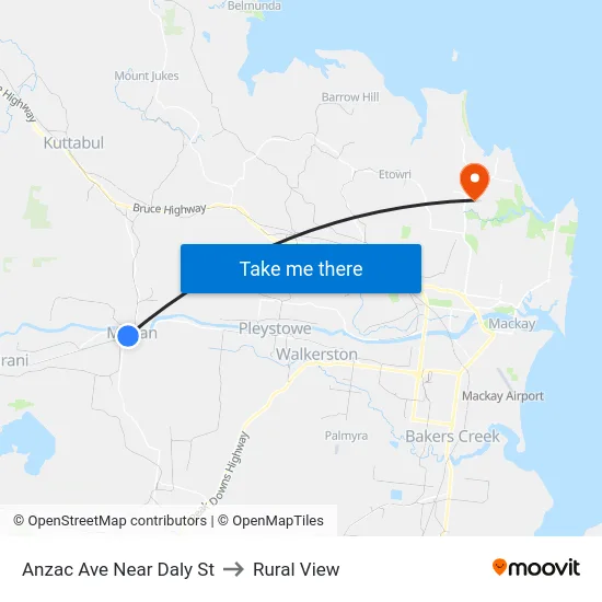 Anzac Ave Near Daly St to Rural View map