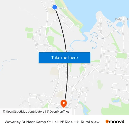 Waverley St Near Kemp St Hail 'N' Ride to Rural View map