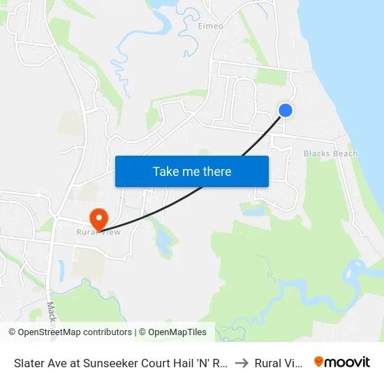 Slater Ave at Sunseeker Court Hail 'N' Ride to Rural View map