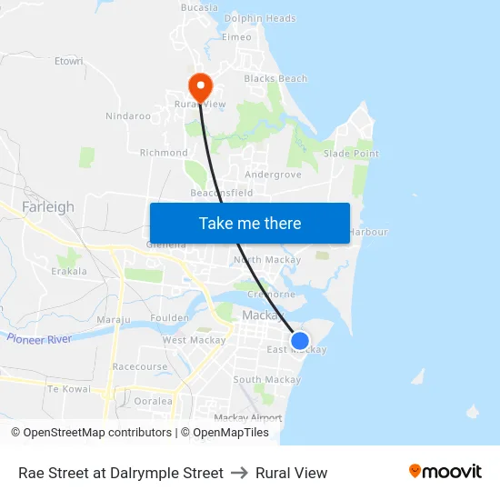 Rae Street at Dalrymple Street to Rural View map