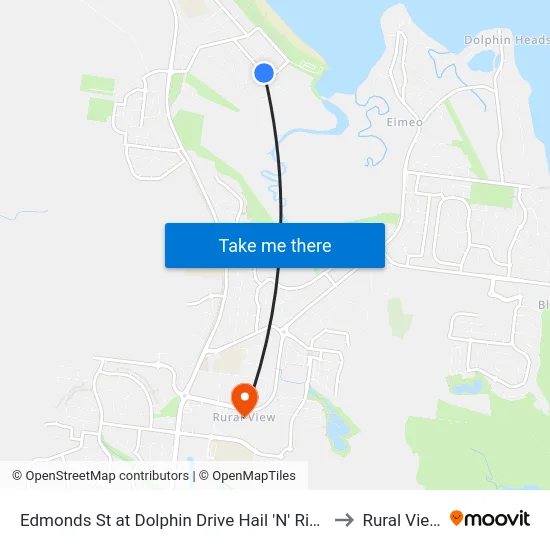 Edmonds St at Dolphin Drive Hail 'N' Ride to Rural View map