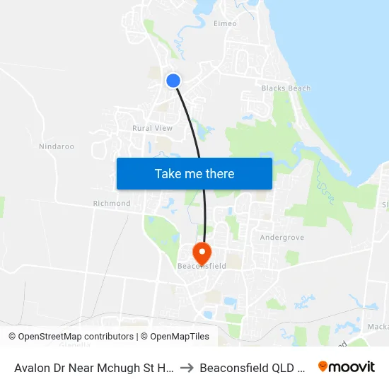 Avalon Dr Near Mchugh St Hail 'N' Ride to Beaconsfield QLD Australia map