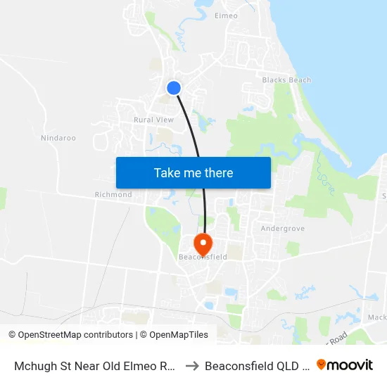Mchugh St Near Old Elmeo Rd Hail 'N' Ride to Beaconsfield QLD Australia map