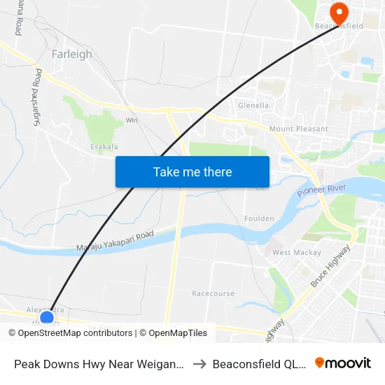 Peak Downs Hwy Near Weigands Rd Hail 'N' Ride to Beaconsfield QLD Australia map