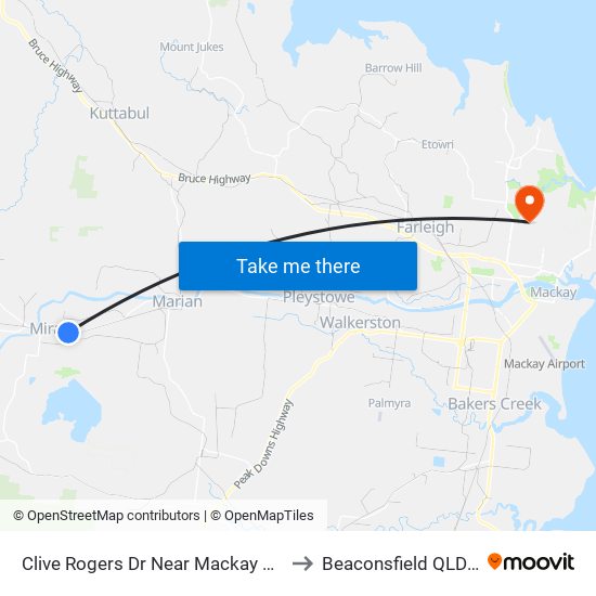 Clive Rogers Dr Near Mackay Eungella Rd Hnr to Beaconsfield QLD Australia map
