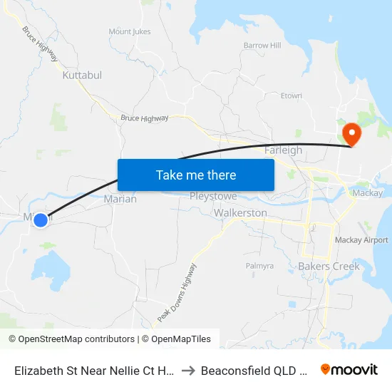 Elizabeth St Near Nellie Ct Hail 'N' Ride to Beaconsfield QLD Australia map