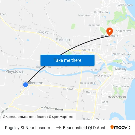 Pugsley St Near Luscombe St to Beaconsfield QLD Australia map
