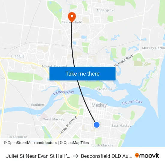 Juliet St Near Evan St Hail 'N' Ride to Beaconsfield QLD Australia map