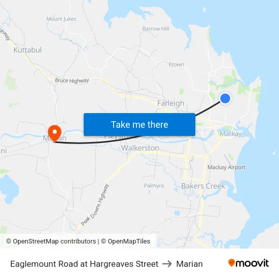 Eaglemount Road at Hargreaves Street to Marian map