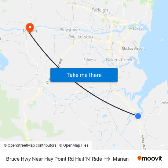 Bruce Hwy Near Hay Point Rd Hail 'N' Ride to Marian map