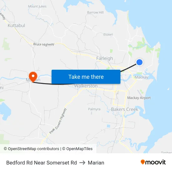 Bedford Rd Near Somerset Rd to Marian map