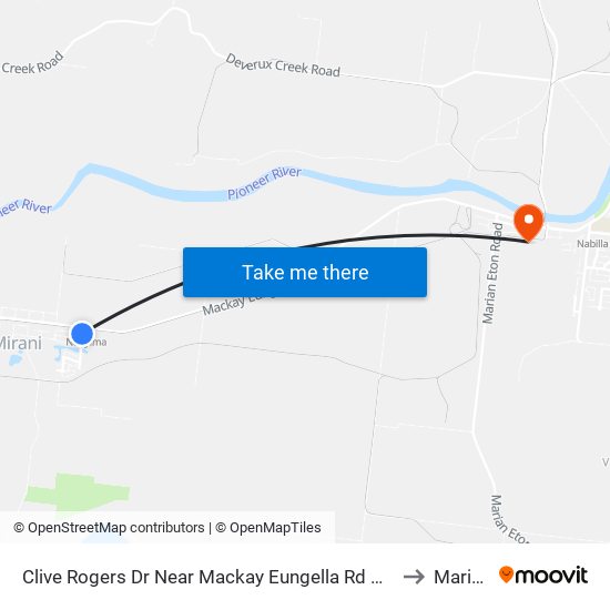 Clive Rogers Dr Near Mackay Eungella Rd Hnr to Marian map