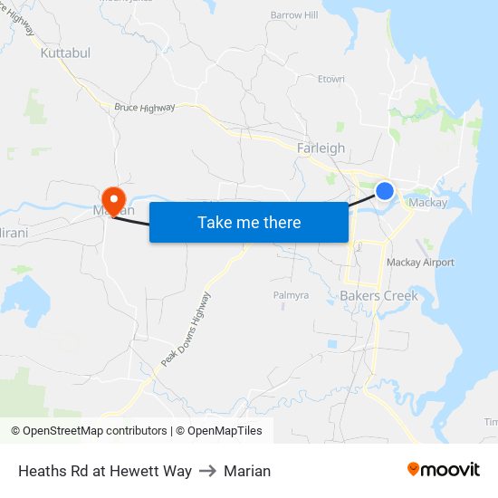 Heaths Rd at Hewett Way to Marian map