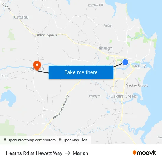 Heaths Rd at Hewett Way to Marian map