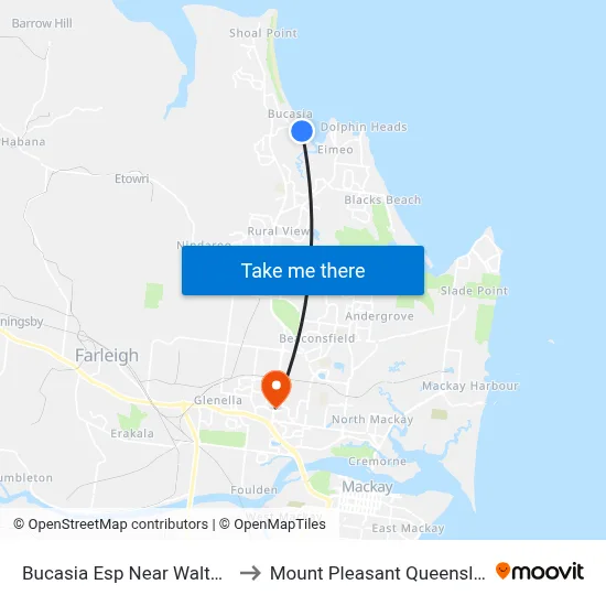 Bucasia Esp Near Walters Ave Hail 'N' Ride to Mount Pleasant Queensland Mackay Region map