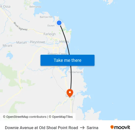 Downie Avenue at Old Shoal Point Road to Sarina map