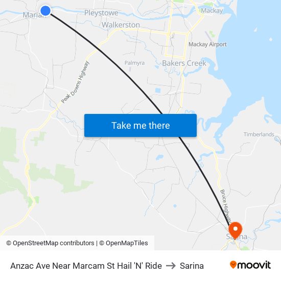 Anzac Ave Near Marcam St Hail 'N' Ride to Sarina map