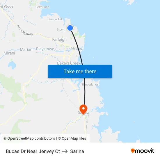 Bucas Dr Near Jenvey Ct to Sarina map