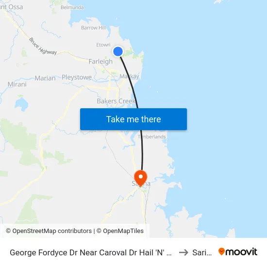 George Fordyce Dr Near Caroval Dr Hail 'N' Ride to Sarina map
