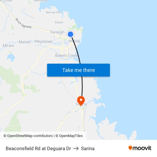 Beaconsfield Rd at Deguara Dr to Sarina map