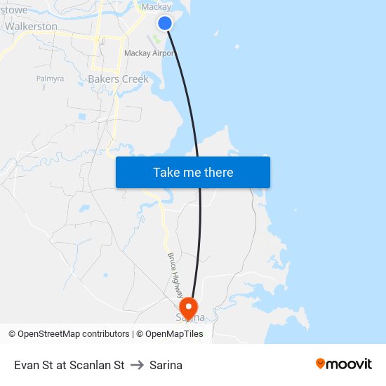 Evan St at Scanlan St to Sarina map