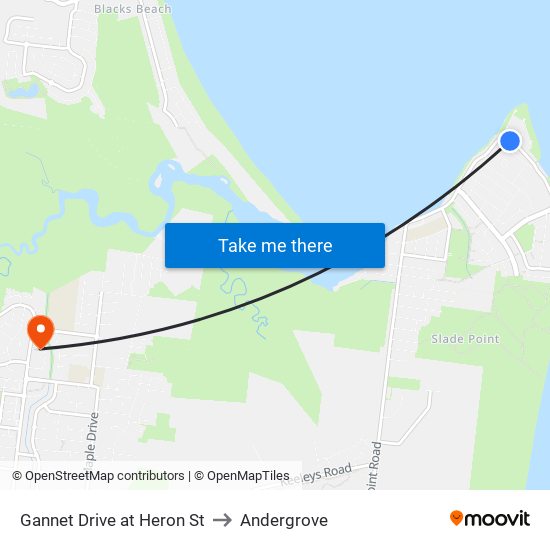 Gannet Drive at Heron St to Andergrove map