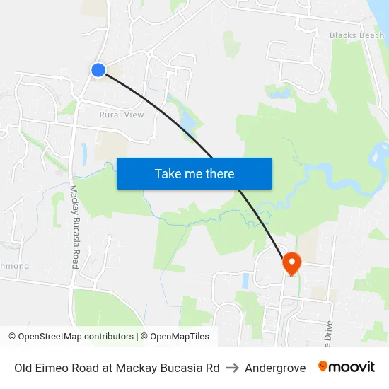 Old Eimeo Road at Mackay Bucasia Rd to Andergrove map